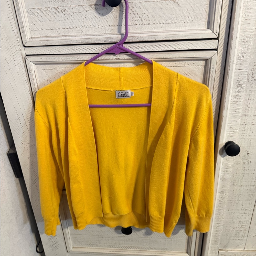 Cielo Bright Yellow Women's Cardigan